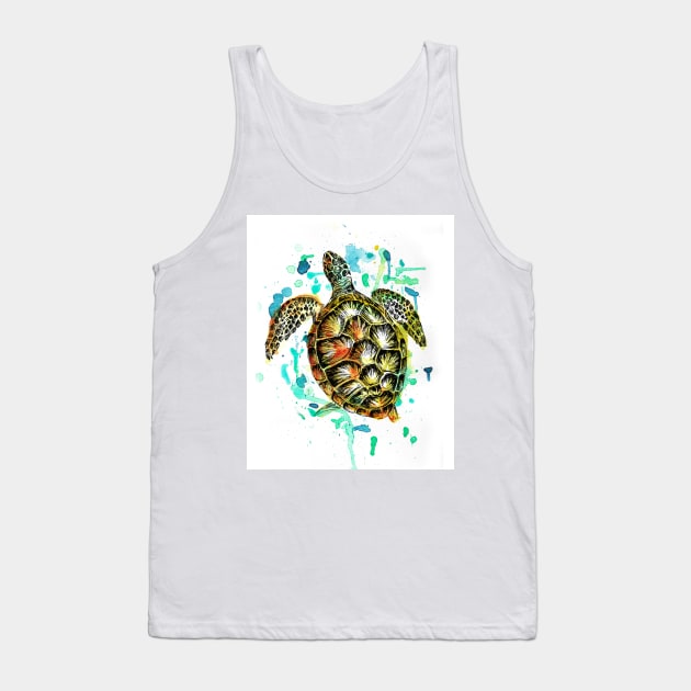 Sea Turtle Image Tank Top by rachelsfinelines